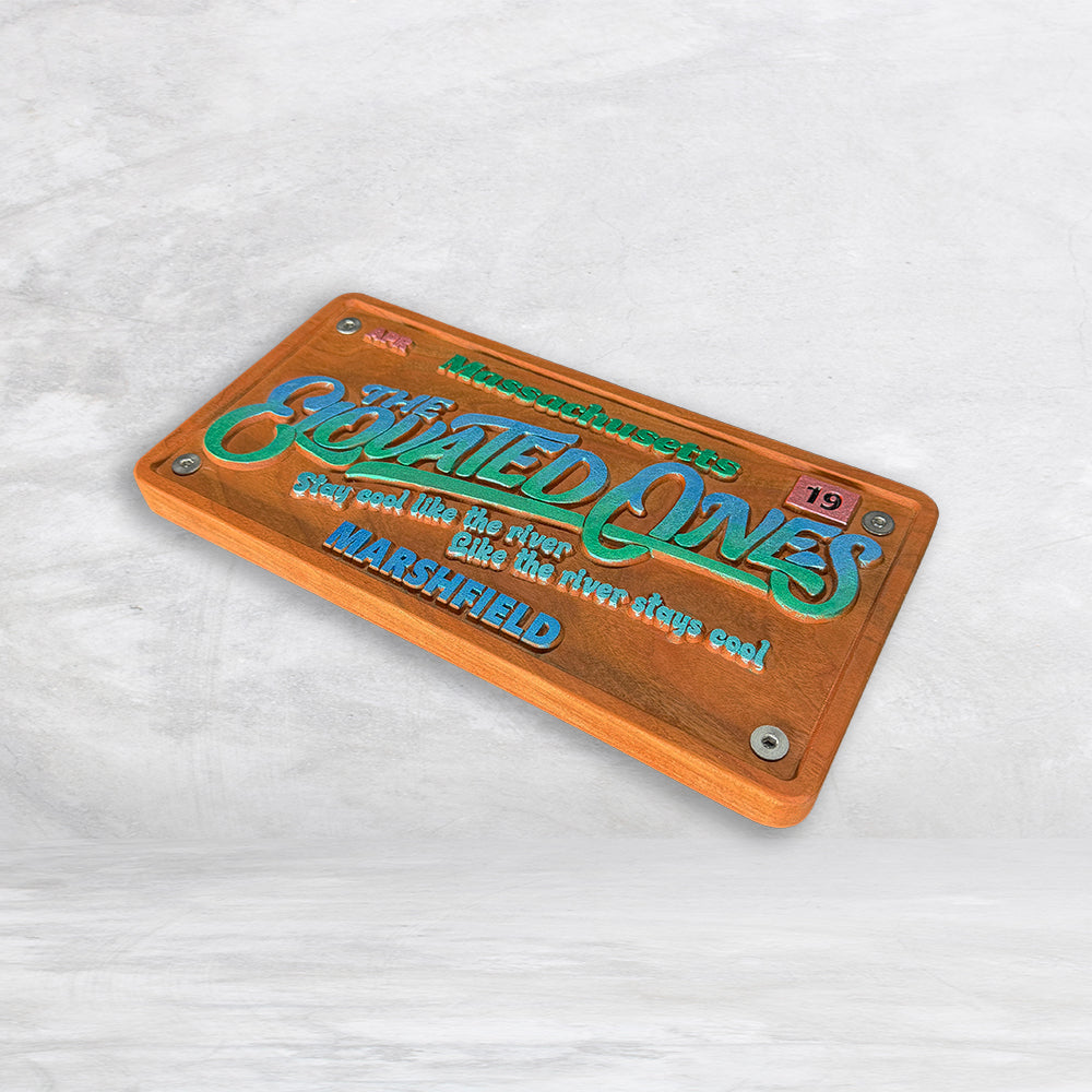 The Elovated Ones Inspired Wood License Plate