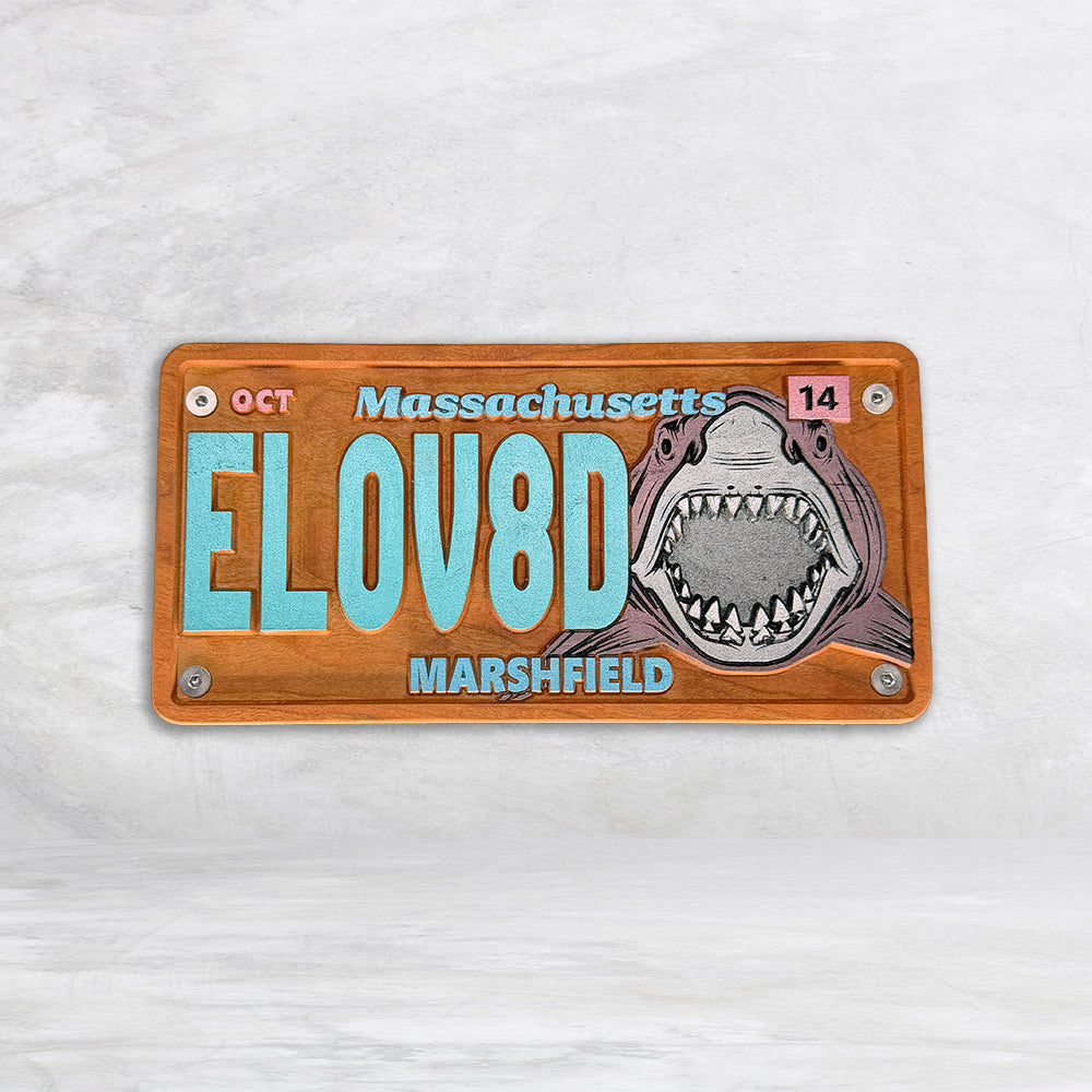 The Elovaters Inspired Wood License Plate - EL0V8D