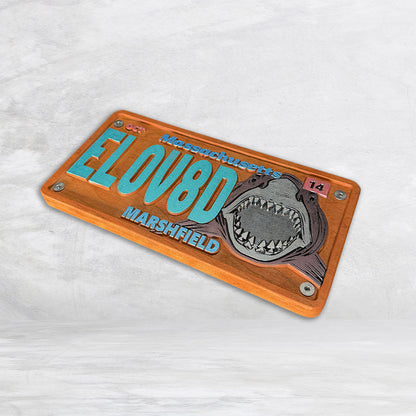 The Elovaters Inspired Wood License Plate - EL0V8D - Made in USA