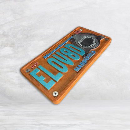 The Elovaters Inspired Wood License Plate - EL0V8D - Made in USA