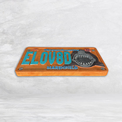 The Elovaters Inspired Wood License Plate - EL0V8D - Made in USA