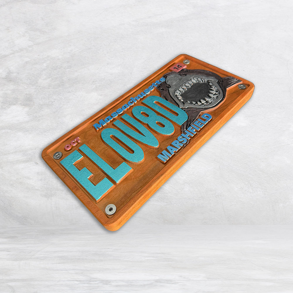 The Elovaters Inspired Wood License Plate - EL0V8D