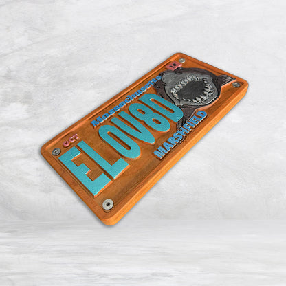 The Elovaters Inspired Wood License Plate - EL0V8D - Made in USA