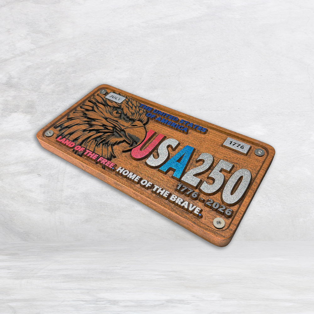 USA250 License Plate - Eagle