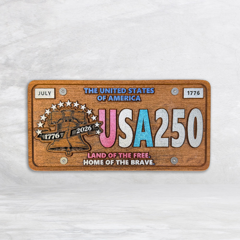 USA250 License Plate - Liberty Bell