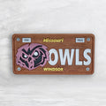 Windsor Owls Wood License Plate - OWLS