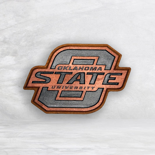 Oklahoma State Plaque - Small - Solid Cherry Decor Art - Precision Carved - Hand Finished - Made in USA