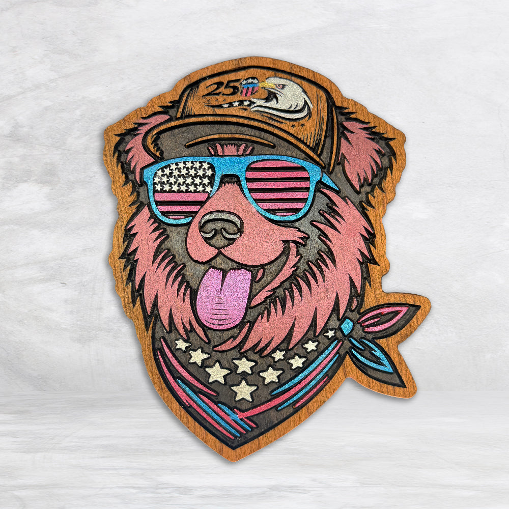 USA250 - Patriotic Dog - Painted