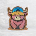Highland Cow Blues Fan - Painted