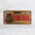 Salvation Army Wood License Plate - THE SAL - Painted