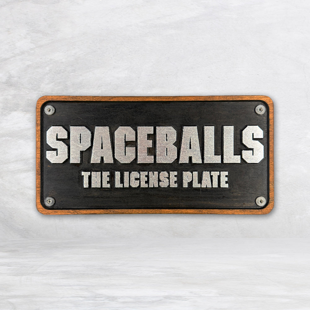 Spaceballs - The Wood License Plate