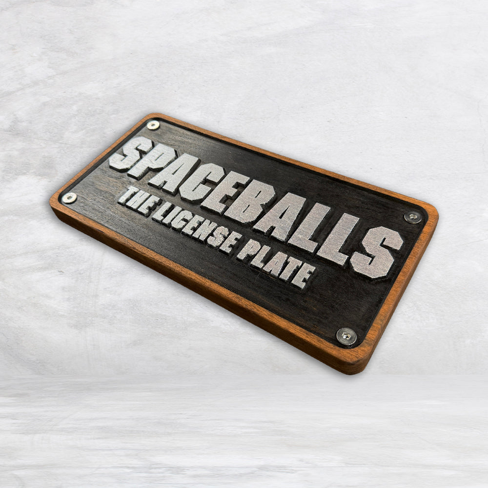 Spaceballs - The Wood License Plate