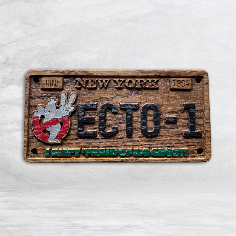 Ghostbusters ECTO-1 Novelty License Plate