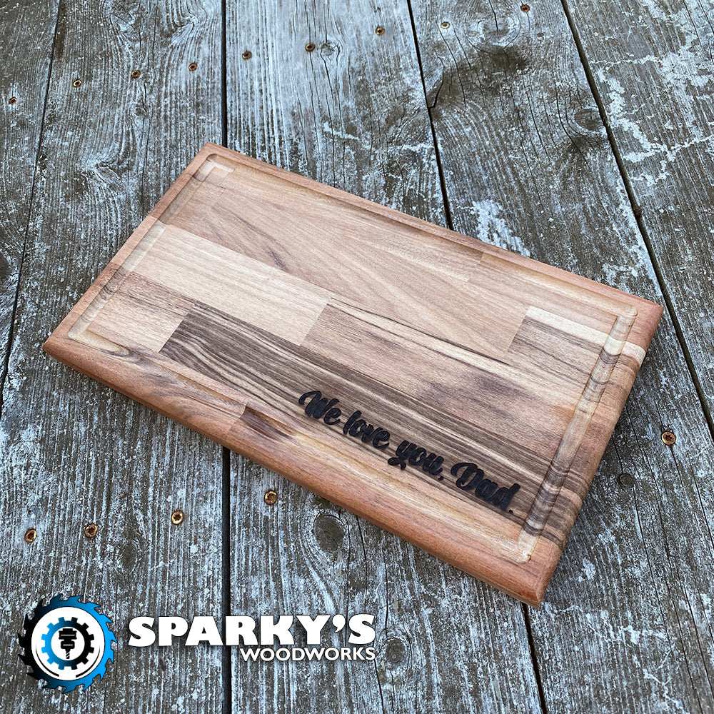 We Love You Dad Wood Cutting Board