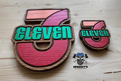 311 "7-11" SMALL Wood Sign