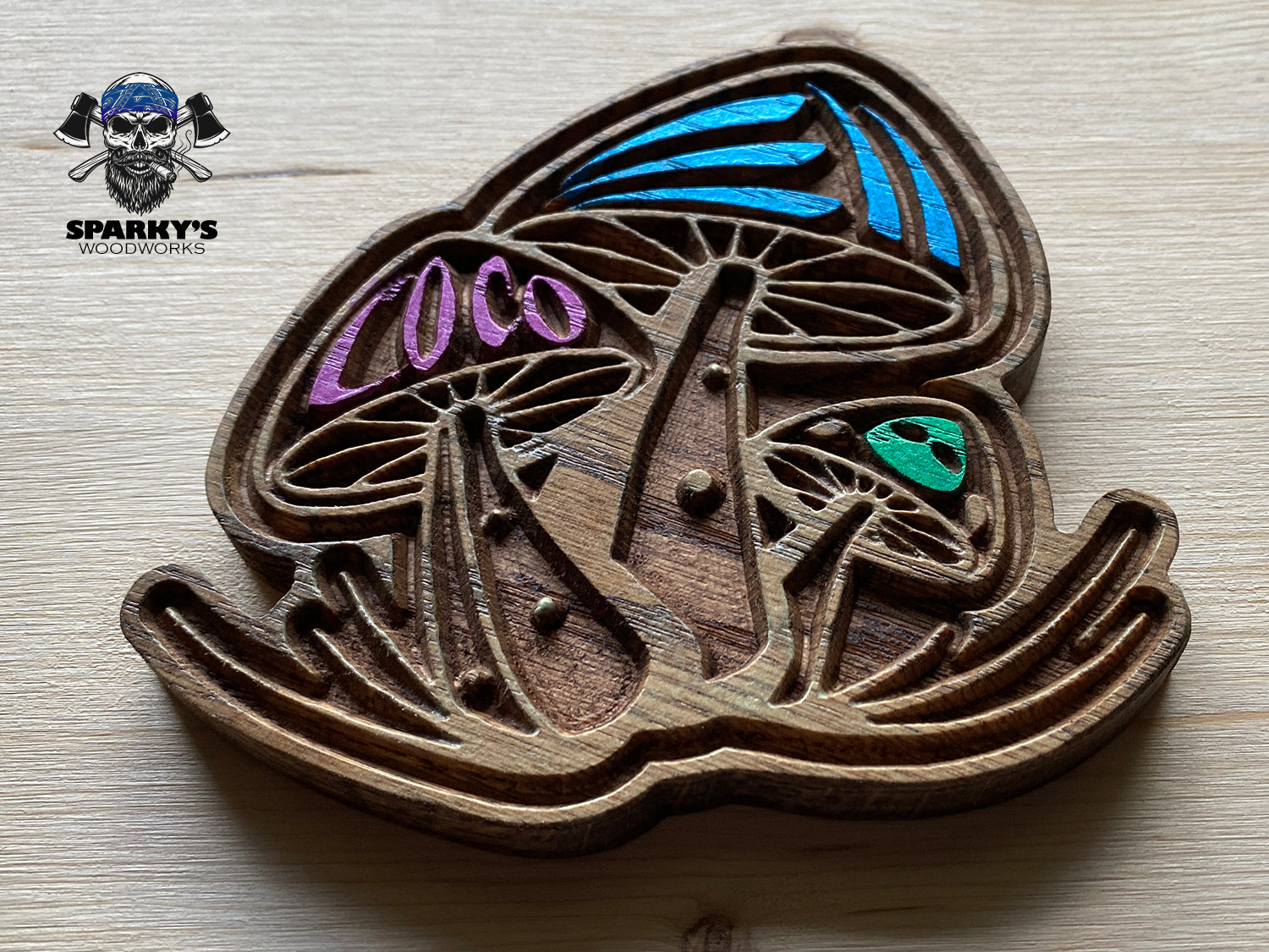 311 GITD Loco Shrooms Wood Decor