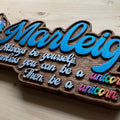 Unicorn Wood Name Sign