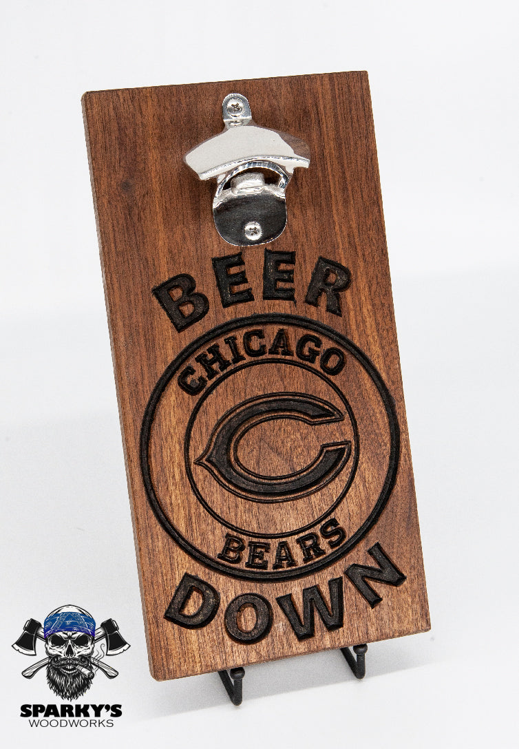 Chicago Bears "BEER DOWN" Bottle Opener