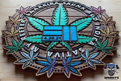 Limited Edition 1/1 "Rainbow Bud" 420 Day 2021 311 Wood Sign - Made in USA