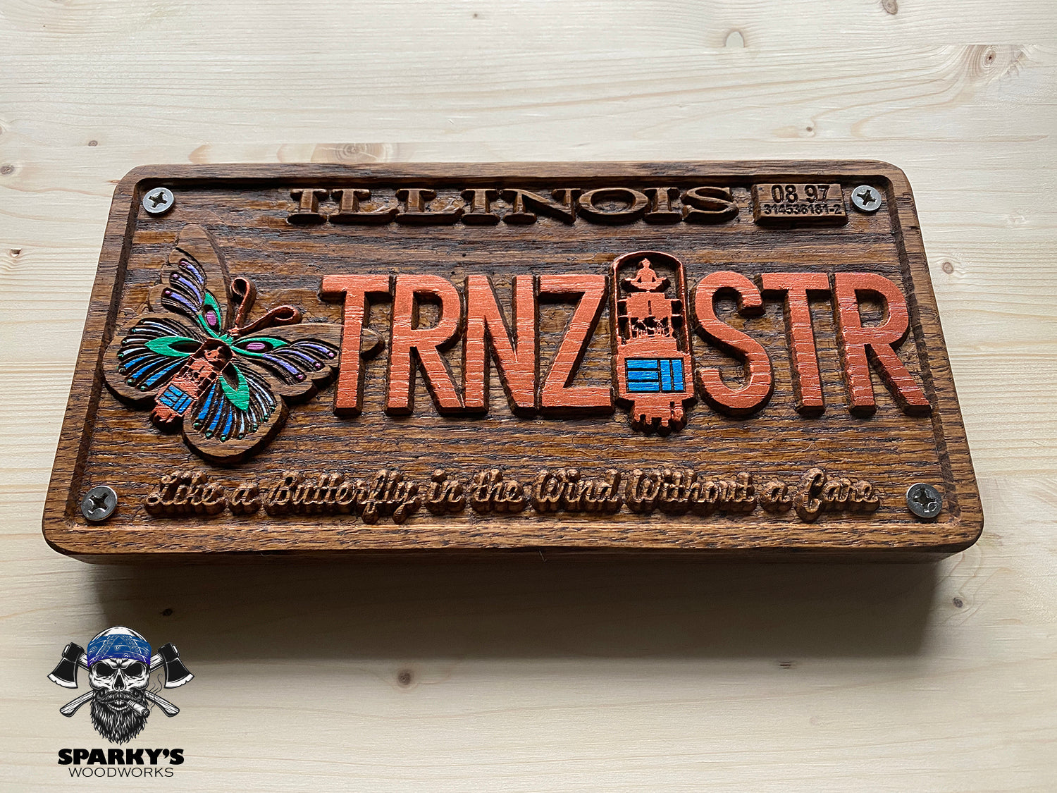 LE 311 Wood License Plate #3 - TRNZISTR
