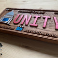 LE 311 Wood License Plate #5 - UNITY