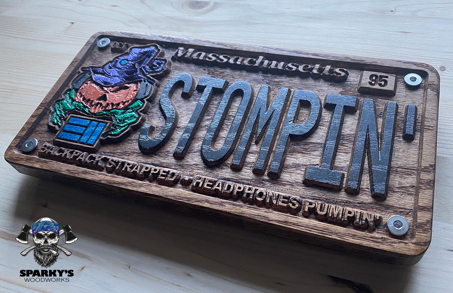 LE 311 Wood License Plate #4 - STOMPIN'