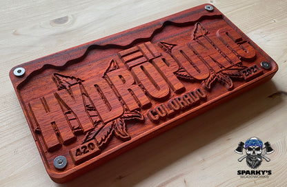 LE 311 License Plate #7 - HYDROPONIC - RAW Padauk Edition