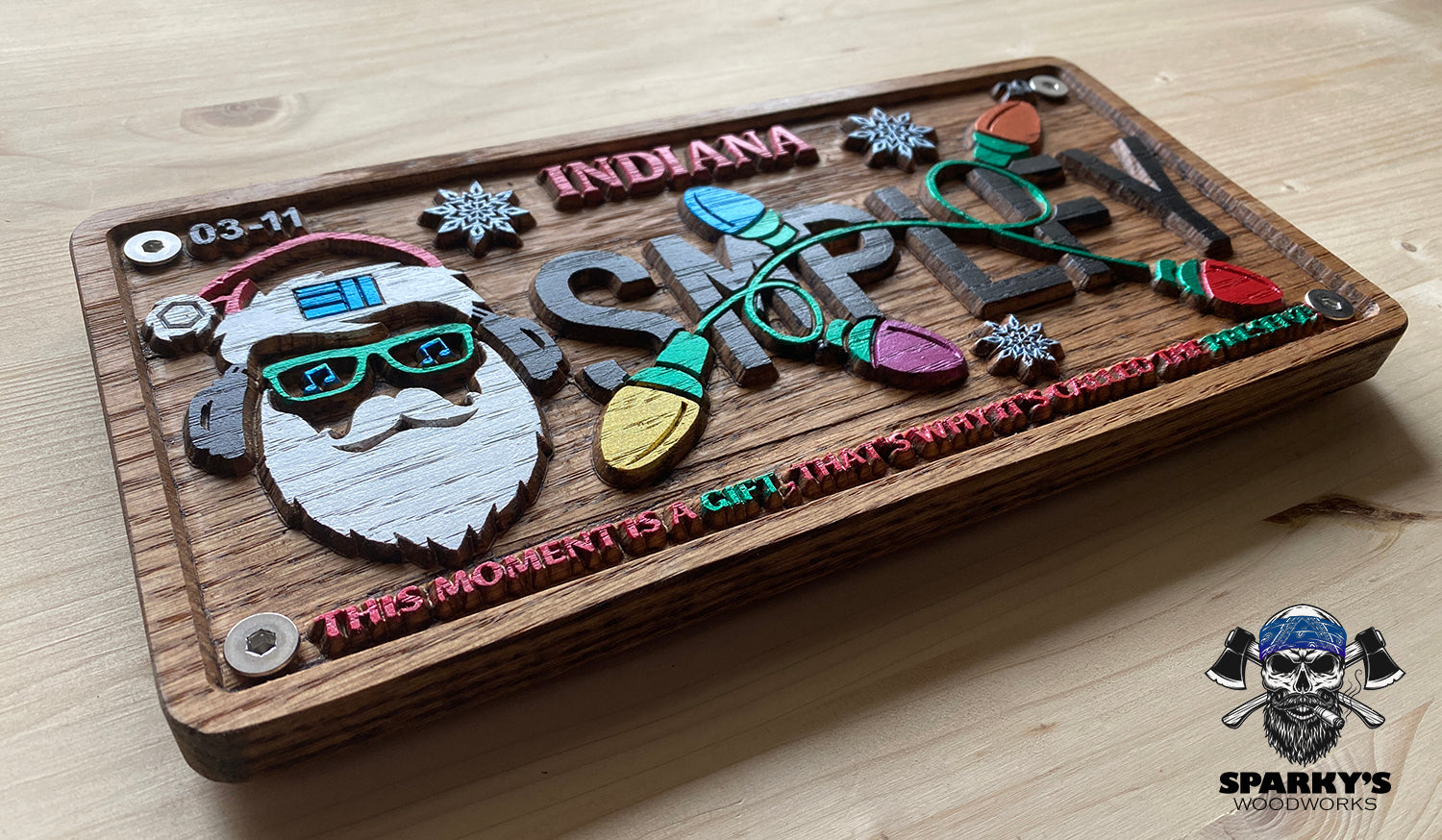 LE 311 Wood License Plate #6 - SMPLFY