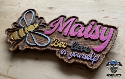 Customizable Bumblebee Name Sign