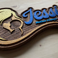 Mom and Baby Wood Name Sign