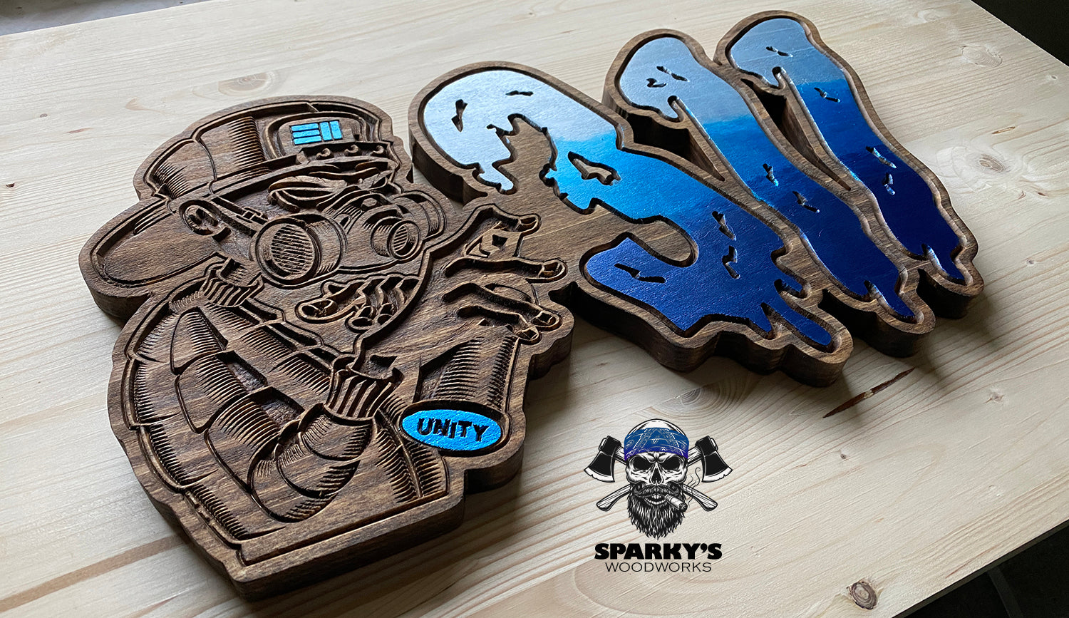 Limited Edition 311 "Graffiti Guy" Wood Decor - BLUE