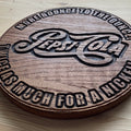 Pepsi Script Logo Wood Sign