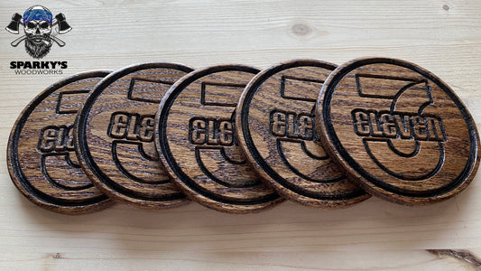 311 7-11 Wood Coasters