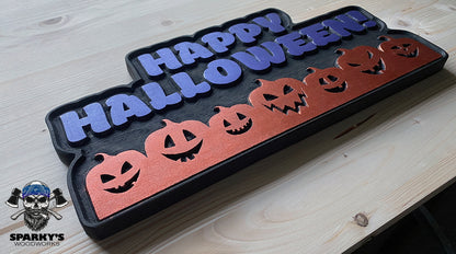 Happy Halloween Wood Sign