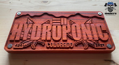 LE 311 License Plate #7 - HYDROPONIC - RAW Padauk Edition