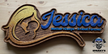 Customizable Mom and Baby Name Sign