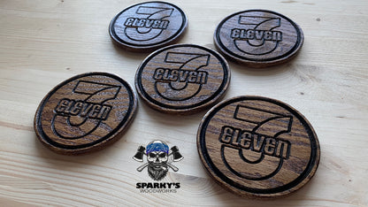 311 7-11 Wood Coasters