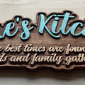 Kitchen Gathering Wood Name Sign