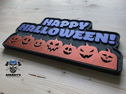 Happy Halloween Wood Sign