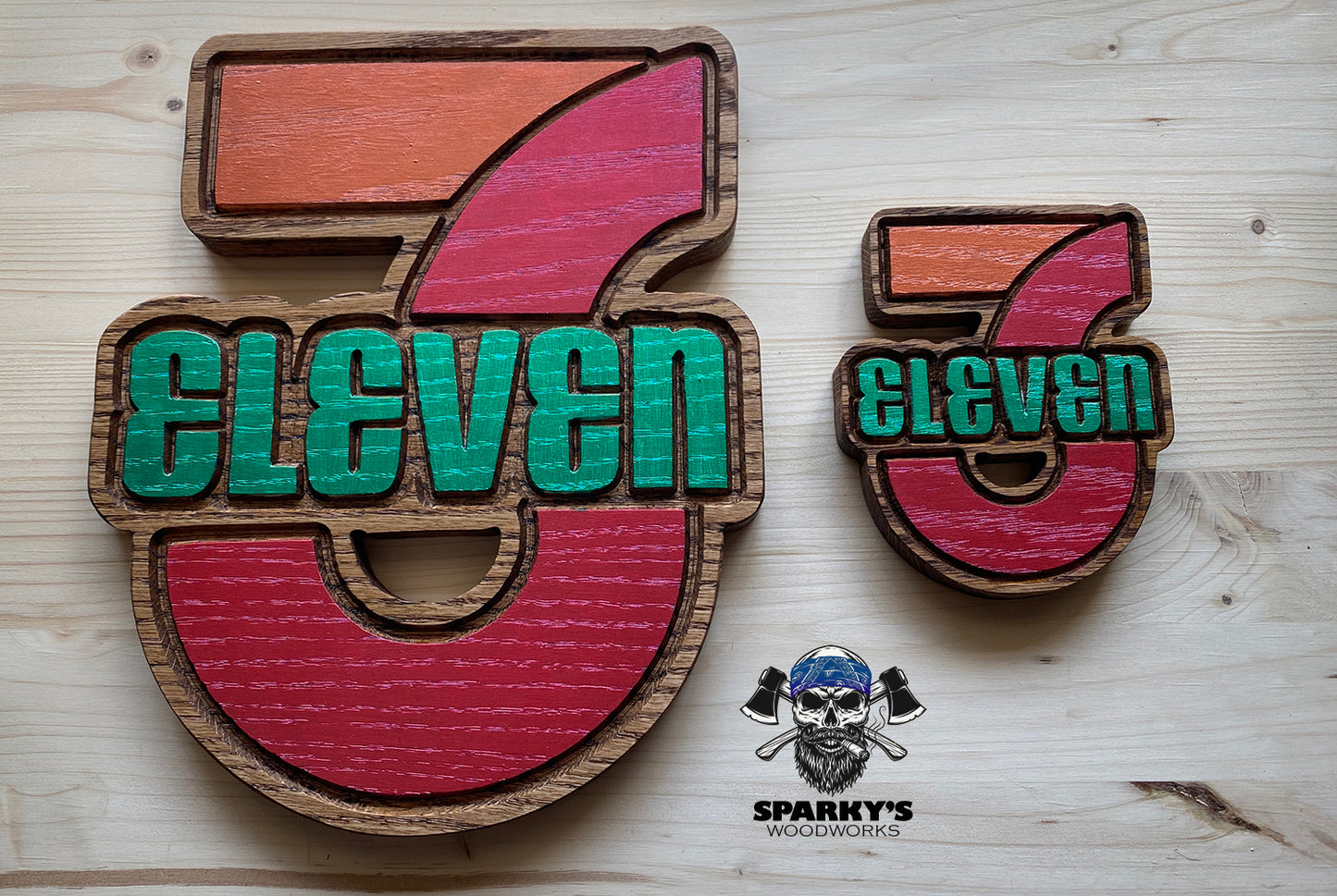 311 "7-11" LARGE Wood Sign