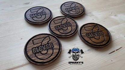 311 7-11 Wood Coasters