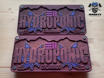 LE 311 License Plate #7 - HYDROPONIC - Purple Kush Purpleheart Edition