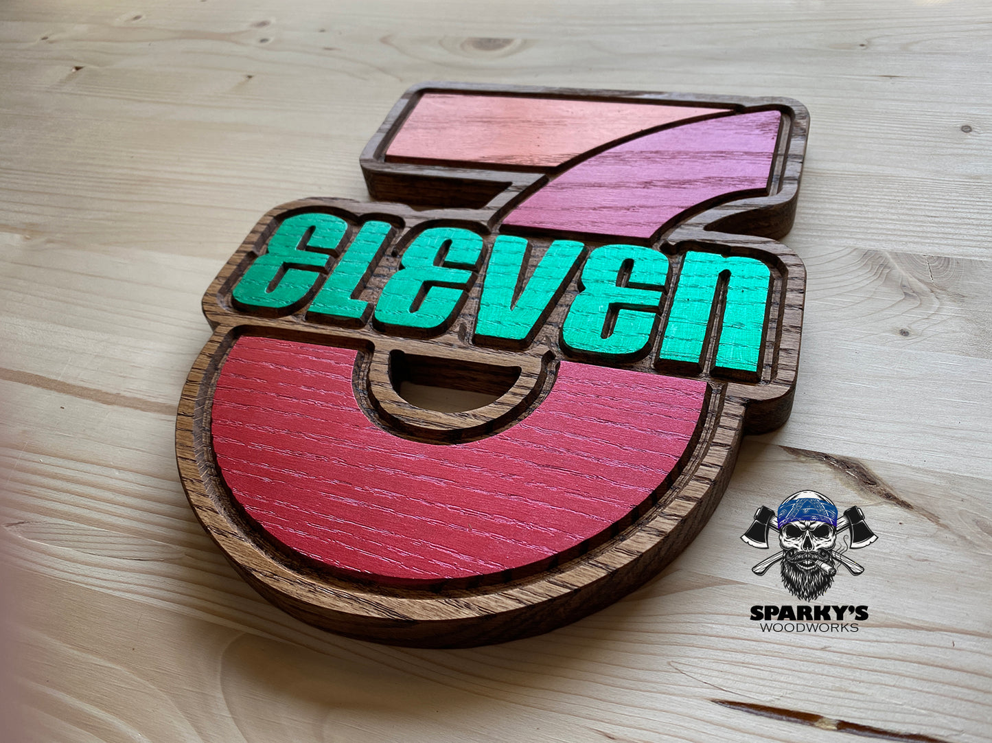 311 "7-11" LARGE Wood Sign