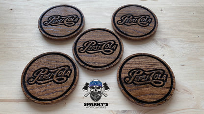 Pepsi Script Wood Coasters