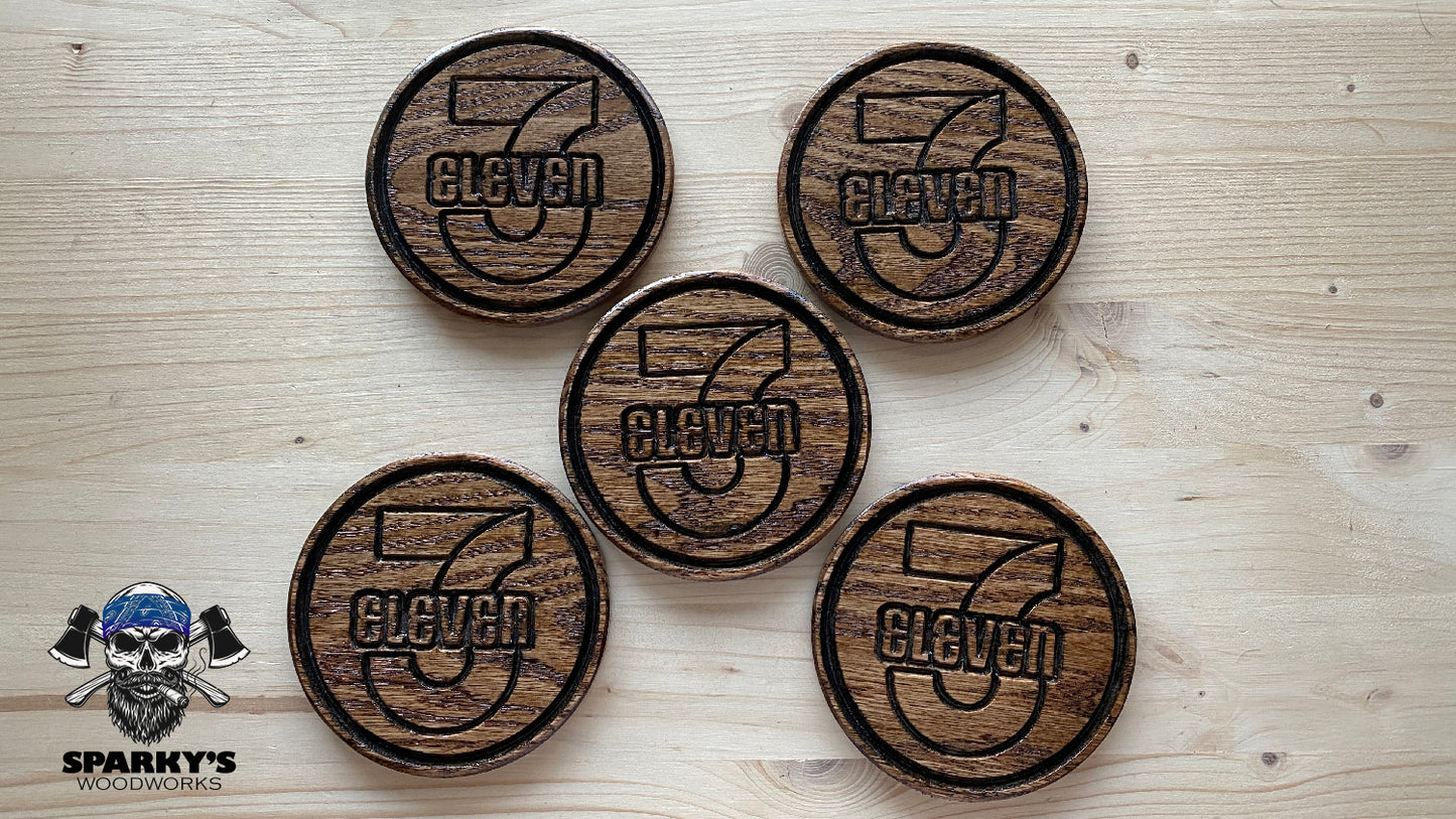 311 7-11 Wood Coasters