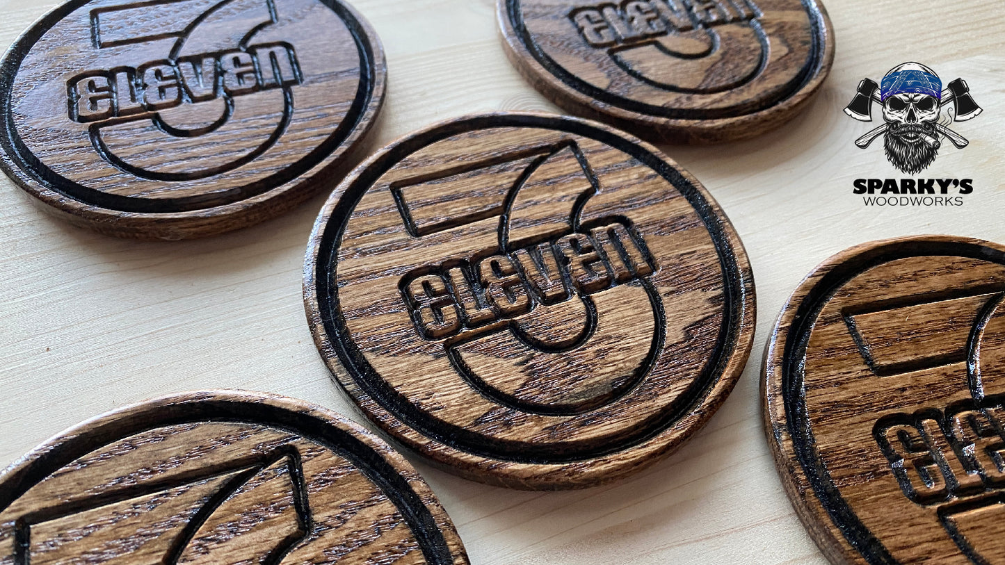 311 7-11 Wood Coasters