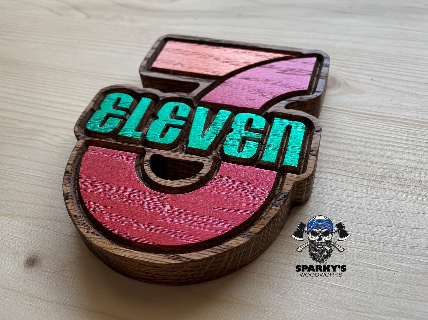 311 "7-11" SMALL Wood Sign