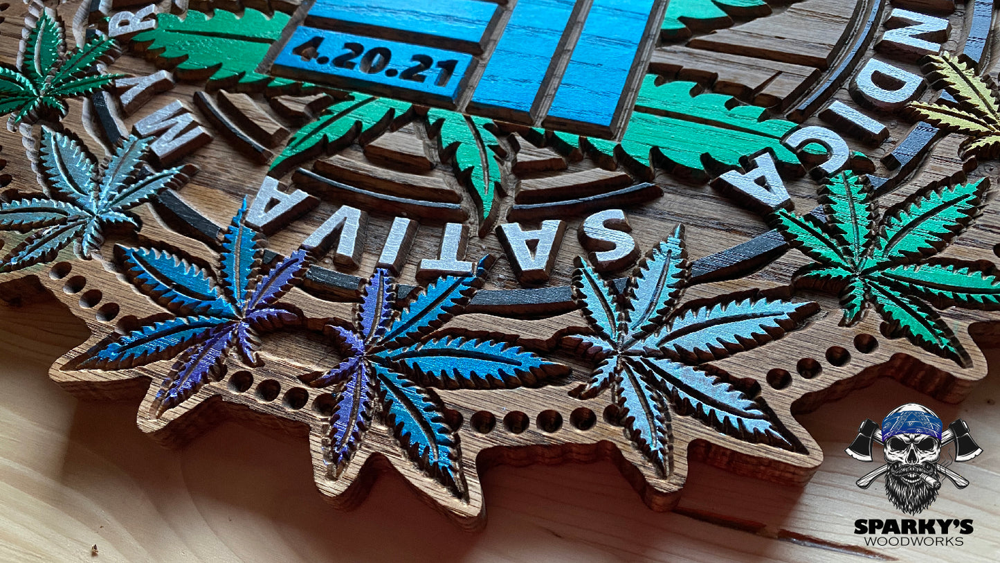 Limited Edition 1/1 "Rainbow Bud" 420 Day 2021 311 Wood Sign - Made in USA