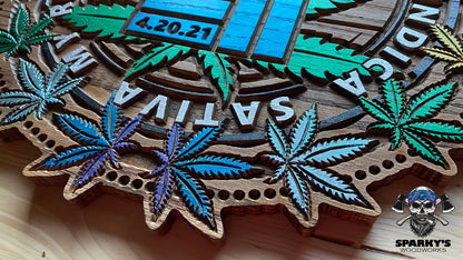 Limited Edition 1/1 "Rainbow Bud" 420 Day 2021 311 Wood Sign - Made in USA