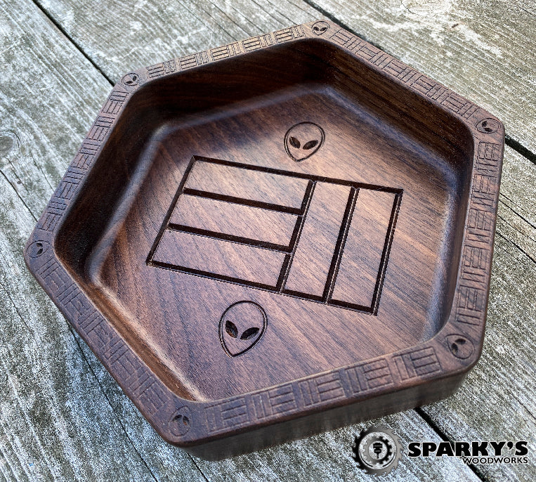 311 Wood Catch-All Walnut Bowl Tray